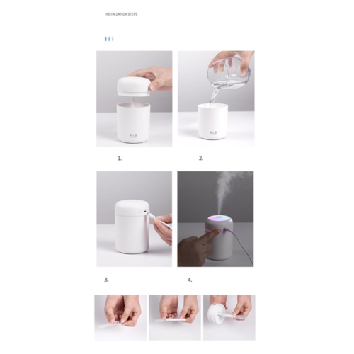 Aroma-Luftbefeuchter 300 ml mit Nachtlicht